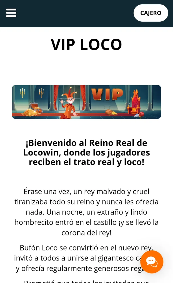 Programa Vip en la aplicación Locowin