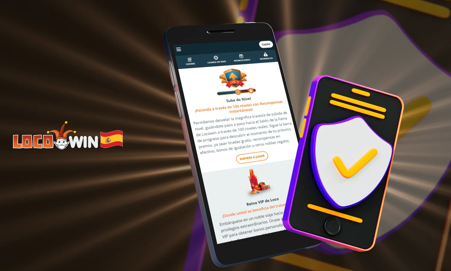 Funciones de seguridad en la aplicación Locowin